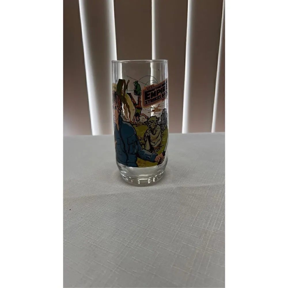 LUKE SKYWALKER YODA STAR WARS THE EMPIRE STRIKES BAACK BURGER KING GLASS 1980